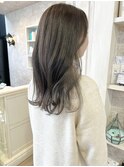 福山市Caary青み寒色ベージュ/くすみグレージュインナーカラー