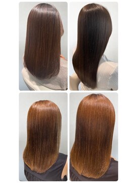 美容室フルール 20代30代40代ストレートアッシュベージュ髪質改善