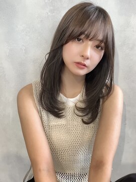 オリンテ バイ レシッド 表参道(orente by rcid) 酸熱ストレート韓国顔周りカットワンカールミルクティーアッシュ