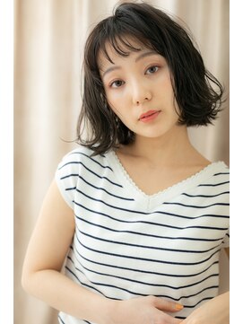 カバーヘア ブリス 北浦和(COVER HAIR bliss) ゆるふわくせ毛風カール黒髪外ハネボブウルフY北浦和30代40代