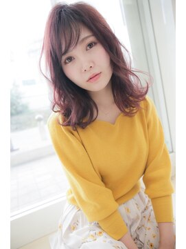 美容室 コッカ(cocca) ナチュラルレイヤー＠カシスピンク