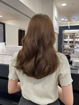 エイチツーオーアヴェダ 渋谷ヒカリエShinQs店 クロードモネH2Oアヴェダ ベージュオレンジ系カラー/セミロング/渋谷/渋谷駅