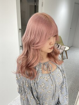 ペレ 渋谷(PELE) h_ デザインカラー/レイヤーカット/ウェットヘア/ベージュ