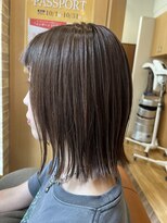 フレンズ 手稲店(friend's)&nbsp;切りっぱなしボブ外ハネ簡単お手入れうるツヤミディアム札幌