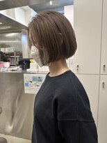 ユイマァル 岡山店(YUIMARL)&nbsp;ミニボブ×マロンベージュ