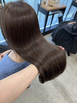 シーン(seen) アッシュブラウン 冬カラー ブリーチなしカラー 透明感カラー