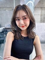 フィヴェント(Fivent)&nbsp;黒髪ボブルフネビージュ小顔ワンレン顔まわり韓国レイヤーカット