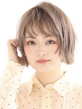 パティオン(PATIONN) くせ毛でも出来るミルクティーベージュ外ハネレイヤーボブ