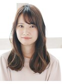 オリーブベージュ/ウェーブ巻き/コテ巻き[横浜]