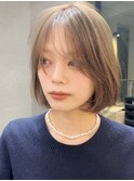 メルティカラー×顔周りレイヤーカット韓国ボブ[表参道]