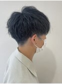 韓国マッシュ×ネイビーブルー