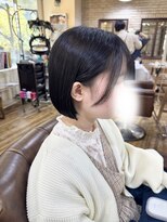 トータルビューティーサロン プリエ(prier) 切りっぱなしボブ/タッセルボブ/アッシュブラック/艶髪