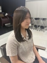 ハピネス 梅田茶屋町店(HAPPINESS)&nbsp;レイヤーカット/韓国ヘア/ブリーチなし/オリーブ/2way/顔まわり