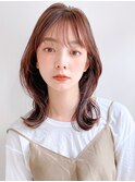 ハイライトカラー外ハネボブくびれヘア小顔カットこなれヘア