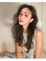 ラベストクズハ(LOVEST KUZUHA)&nbsp;ロングレイヤー/レイヤーカット/韓国風ヘア/ハッシュカット