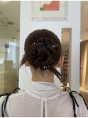 結婚式、パーティーヘアセット