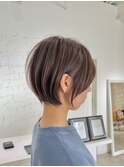 別府ショートボブ顔まわりレイヤーカット髪質改善カラー30代