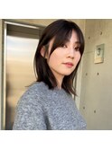 20代30代ボブ/ミディアムレイヤー／グレージュ/透明感/天神/大名