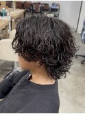 サーフカールルーズパーマアクティブショートシャギーバズカット