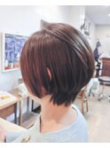 オーガニックカラー／艶髪ショートボブ