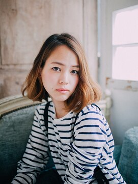 ココカラーアンドカット マルナカ福富店(CoCo Color&Cut) ミルクティーベージュ/エレガントボブ☆30代40代50代60代