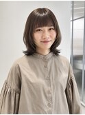 <ゲスト>アッシュブラウン x くびれミディアム