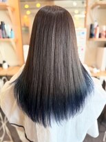 アンサ 長岡天神店(ANSA)&nbsp;ロングレイヤー/コバルトブルー/グラデーション/20代/30代