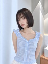 フォト 新宿三丁目(foto)&nbsp;地毛風縮毛矯正韓国風顔まわりレイヤー小顔ボブ切りっぱなしボブ