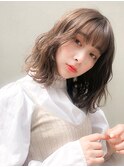 外ハネウェーブ シルクグレージュ