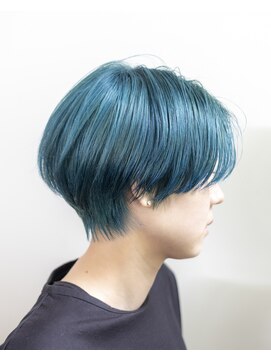 ルプラ ガーデン(le-pla garden) ブルー#ダブルカラー#ハンサムショート#ケアブリーチ#豊橋#豊川