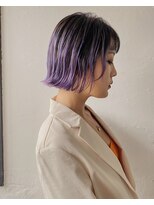 アクトゥス(AEQUITAS)&nbsp;切りっぱなしボブxパープルグラデーション