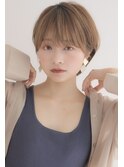 【銀座◇成田】丸みくびれショートボブ小顔ペールベージュ