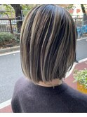 kisaiBUZZ*西川史浩  ミニボブ × バレイヤージュ