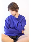 ココアベージュ小顔ショート
