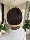 シンプルボブ×透明感ブラウン