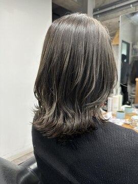 シェル 吉祥寺(shell) グレージュカラー/ボブウルフ/黒髪/ココアベージュ