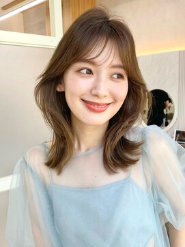 アフロートリノ(AFLOAT Leino) 2wayバング 韓国前髪 シースルー ミディアム くびれ