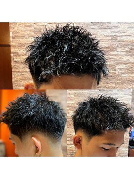 アールドボーテ 理容室(R de Beaute) 銀座 メンズ スパイキーショート ピンパーマ