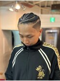 MEN'S HAIRウルフアッシュブラックカルマパーマベリーショート
