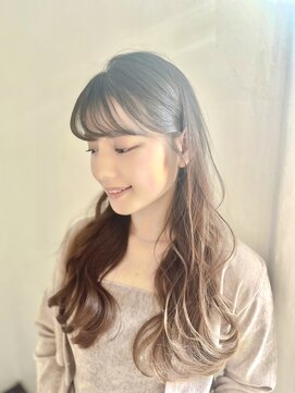 クラウドヘアー CLOUD HAIR ★小顔薄めバングシアーカラーレイヤーナチュラルカール前髪美髪