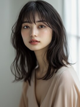 アルトリスト(Altruist Aging×HAIR&SPA) ★ダークアッシュ大人ガーリーボブ着物ミディアムレイヤーカット