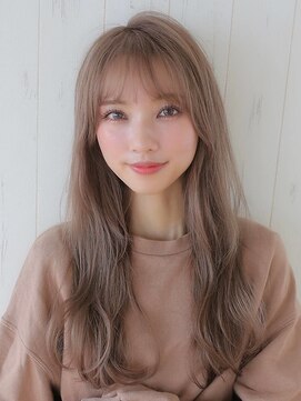 アグ ヘアー エルメ 大館大町店(Agu hair elme) 《Agu hair》透け感ラベンダーベージュゆるロング