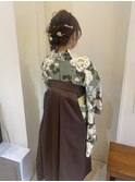 卒業式　袴着付け　ヘアメイク