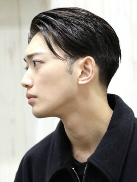 ヨシザワインク プレミアム 横浜 桜木町店(YOSHIZAWA Inc. PREMIUM) クラシカルバーバースタイルかきあげオールバックフェード