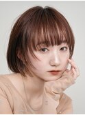 天神ショートボブヘアショートカットボブ前下がりボブ前髪なし