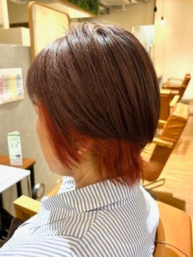 チルアウト 塚口本町店(chill out) モーヴグレー×くすみレッドインナーカラー/30代/40代/50代