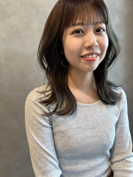 ハウリーヘアアンドスパ(HAURY hair&spa) ミディアムレイヤー/ベージュブラウン【髪質改善/縮毛矯正】