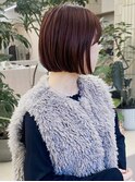 ブリーチなしダブルカラー明るめブラウンベージ20代30代40代ボブ