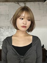 ヨーク(YOKE)&nbsp;レイヤーボブくびれボブ韓国ボブタンバルモリベージュグレージュ