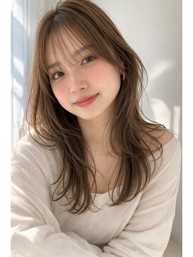 アース 焼津店(HAIR&MAKE EARTH) 韓国風×ミディアムレイヤー×ミルクティーベージュ